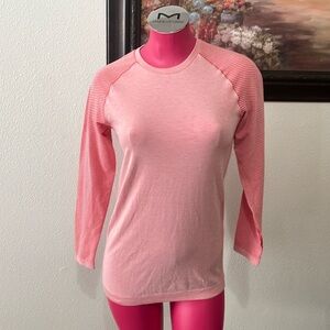 Kari Traa Wool Blend Long-Sleeve Baselayer Shirt Stretch Pink Ski Snowboard